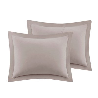 Madison Park Sarasota Microcell Down Alternative Comforter Mini Set in Taupe, Full / Queen MP10-1259
