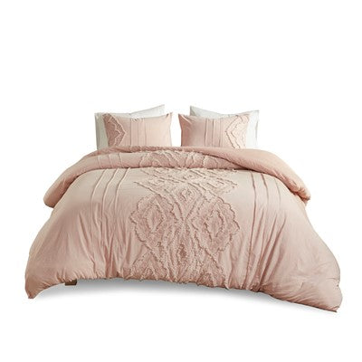 Madison Park Margot 3 Piece Cotton Comforter Set in Blush, King / Cal King MP10-7360