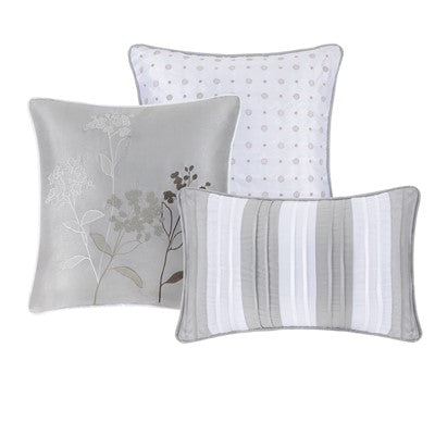 Madison Park Hampton 7 Piece Comforter Set in White, Queen MP10-1029