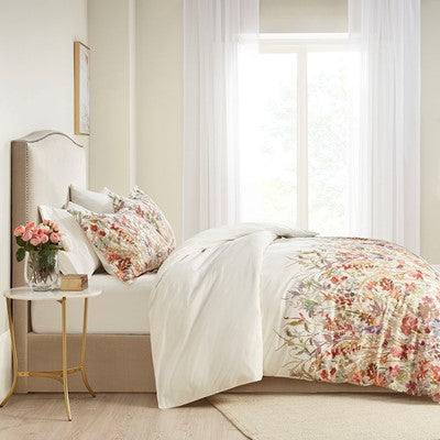 Madison Park Mariana 3 Piece Cotton Printed Duvet Cover Set, King / Cal King MP12-7094