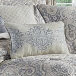 Aidan Boudoir Decorative Throw Pillow in Silver by J.Queen New York