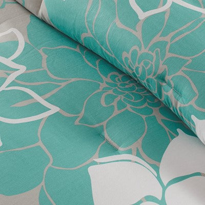 Madison Park Lola Comforter Set in Aqua, Queen MP10-2639