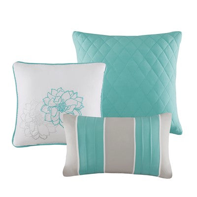 Madison Park Lola Comforter Set in Aqua, King MP10-2640