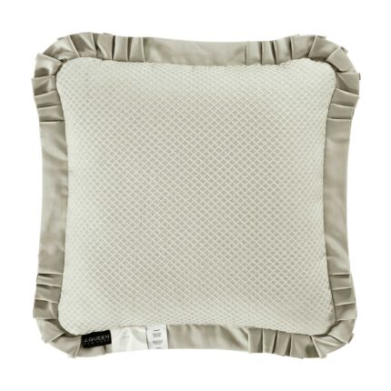 Leonardo 20" Square Embellished Decorative Throw Pillow in Celadon Green by J.Queen New York