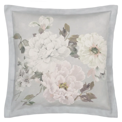 Fleurs Blanche Platinum Euro Sham