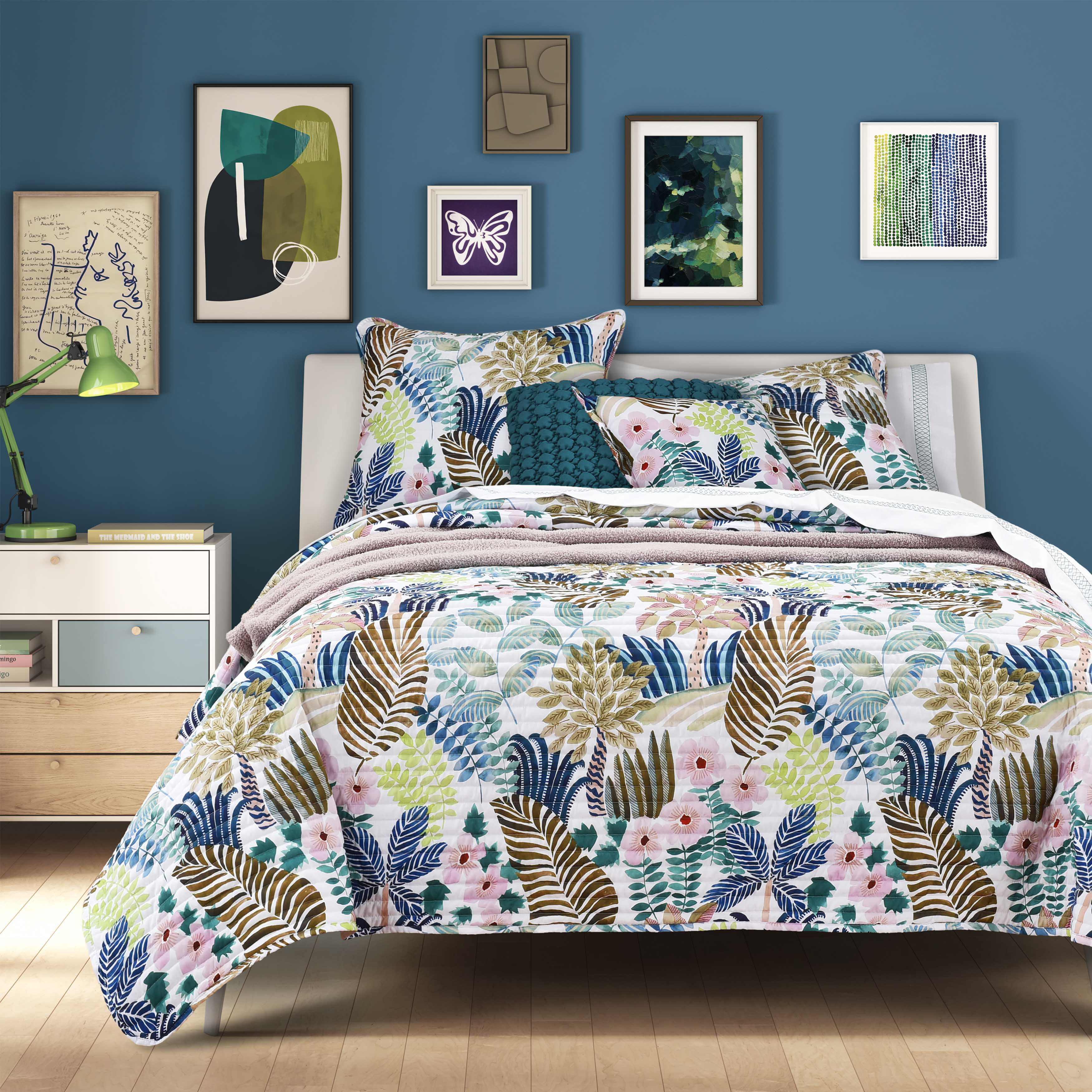 RainforestTeal3PieceQuiltSet-1