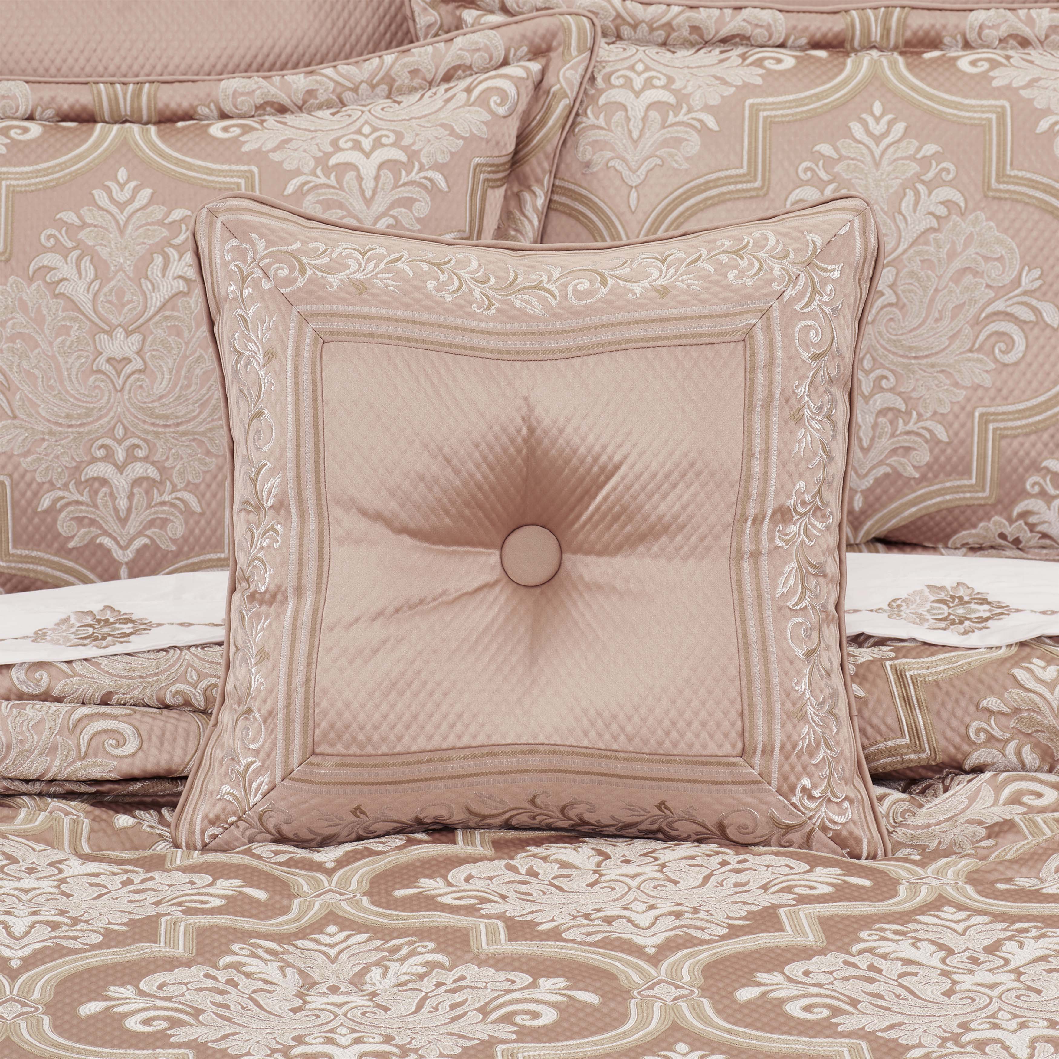 RosewaterBlushSquareDecorativeThrowPillow18x18