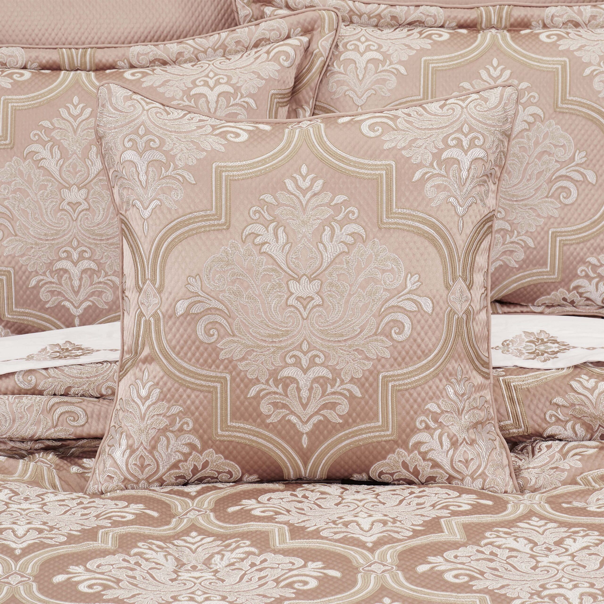 RosewaterBlushSquareDecorativeThrowPillow20x20