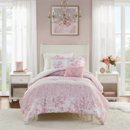 Oliena Floral Paisley Comforter Set Full/Queen
